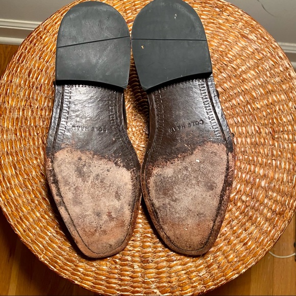 COLE HAAN Black Double Monk Strap Loafers, 9 - Picture 6 of 7